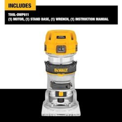 Max DWP611 1.25 HP Fresadora Compacta de Velocidad Variable y Par de Torsión, 1.25 Hp con Luz LED - Imagen 3