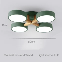 Nordic Modern Macaron Ceiling Lamp Chandelier Bedroom Minimalist Wood Home Decor Living Room Kitchen LED Lighting Fixtures - Image 8