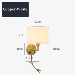 Lámpara de pared de noche con foco giratorio, moderna pantalla de tela, lámpara de lectura, aplique para dormitorio, decoración del hogar, LED E27 - Image 8