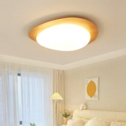 Pebble ceiling lamp led wood Ceiling Light Modern Retro Art Acrylic minimalist lampfor Living Room bedroom decoration lighting - Image 3