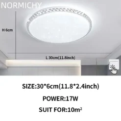 Modern Diamond Simple Design LED Ceiling Lamp White/Warm Light Bedroom Living Room Home Lighting Decorate Lustre Home Appliance - Image 18