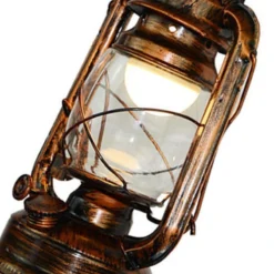 Alternative view of Retro Kerosene Wall Lamp, Iron Antique Bronze Wall Lamp, Corridor Decorative Lighting Fixture Retro Horse Lantern