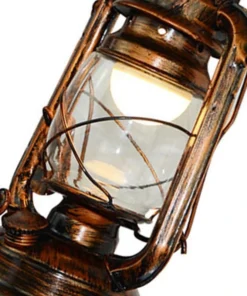 Alternative view of Retro Kerosene Wall Lamp, Iron Antique Bronze Wall Lamp, Corridor Decorative Lighting Fixture Retro Horse Lantern