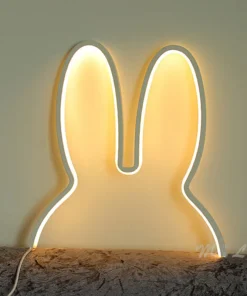 Alternative view of Lámpara de noche LED de conejo, moderna lámpara de escritorio USB para habitación infantil, regalo de Navidad, 5 W, bonita lámpara de noche, luminaria decorativa para el hogar.