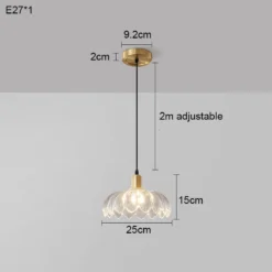 Lámpara de techo minimalista posmoderna de cobre de lujo para el hogar, el guardarropa, el dormitorio, el porche, el balcón, el pasillo, la iluminación de cristal. - Image 6