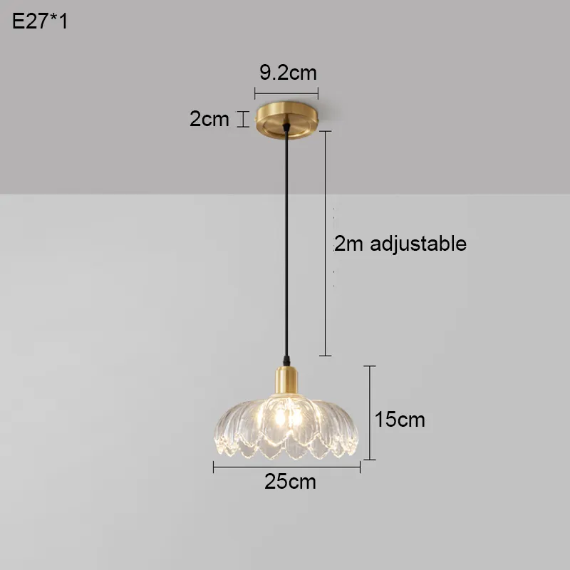 Lámpara de techo minimalista posmoderna de cobre de lujo para el hogar, el guardarropa, el dormitorio, el porche, el balcón, el pasillo, la iluminación de cristal. - Image 6
