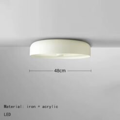 Nordic Simple Circular Ceiling Light After Modern Creative Dining Room Living Room Bedroom LED Black White Orange Ceiling Light - Image 13