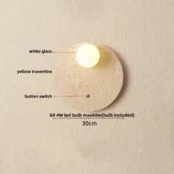 Lámpara de pared LED de vidrio blanco IWHD, lámpara de noche, vestíbulo, pasillo, estilo nórdico moderno, cueva amarilla, piedra creativa, lámpara de escalera - Image 16