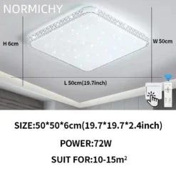 Modern Diamond Simple Design LED Ceiling Lamp White/Warm Light Bedroom Living Room Home Lighting Decorate Lustre Home Appliance - Image 12