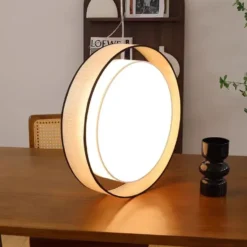 LED Bedroom Ceiling Light Study Living Room LED Lamps Itchen Dining Table Lighting Circular Shape Fabric Lampshade Home Decor - Image 3