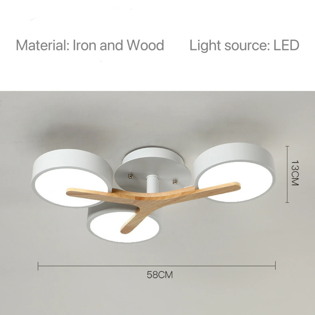 Nordic Modern Macaron Ceiling Lamp Chandelier Bedroom Minimalist Wood Home Decor Living Room Kitchen LED Lighting Fixtures - Image 22