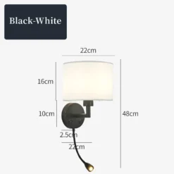 Lámpara de pared de noche con foco giratorio, moderna pantalla de tela, lámpara de lectura, aplique para dormitorio, decoración del hogar, LED E27 - Image 14