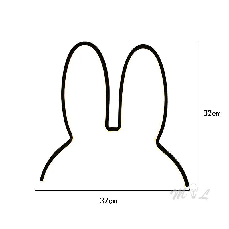 Lámpara de noche LED de conejo, moderna lámpara de escritorio USB para habitación infantil, regalo de Navidad, 5 W, bonita lámpara de noche, luminaria decorativa para el hogar. - Image 4