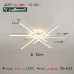 2025 new ceiling lamp Nordic modern LED lamp living room dining room bedroom lights ceiling chandelier - Image 7