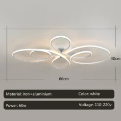 Low Floor Living Room Ceiling Lights Remote Control Modern LED Surface Mounted Light Fixture Dining Room led Ceiling Lamps Dimme - Image 7