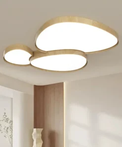 Alternative view of Creative Home Design Ceiling Light for Living Room Led Ceiling Lights Wooden House Lighting Fixture Creative Walnut Wood Bedroom