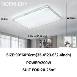 Modern Diamond Simple Design LED Ceiling Lamp White/Warm Light Bedroom Living Room Home Lighting Decorate Lustre Home Appliance - Image 15