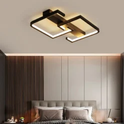 Alternative view of Nordic Remote control led Ceiling Lights Modern Bedroom Ceiling Light 220v Living Room Black dimmable led Ceiling Lamps Lighting