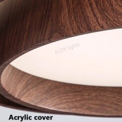 Lámpara de techo LED de madera de nogal nórdico Menvix para sala de estar, comedor, balcón, dormitorio, decoración del hogar, iluminación interior - Image 5