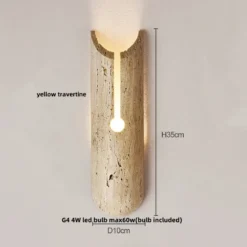 Lámpara de pared LED de vidrio blanco IWHD, lámpara de noche, vestíbulo, pasillo, estilo nórdico moderno, cueva amarilla, piedra creativa, lámpara de escalera - Image 6