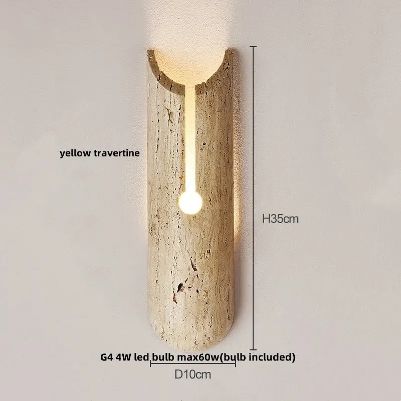 Lámpara de pared LED de vidrio blanco IWHD, lámpara de noche, vestíbulo, pasillo, estilo nórdico moderno, cueva amarilla, piedra creativa, lámpara de escalera - Image 6