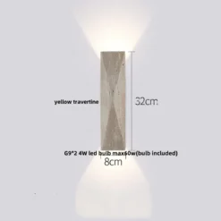 Lámpara de pared LED de vidrio blanco IWHD, lámpara de noche, vestíbulo, pasillo, estilo nórdico moderno, cueva amarilla, piedra creativa, lámpara de escalera - Image 7