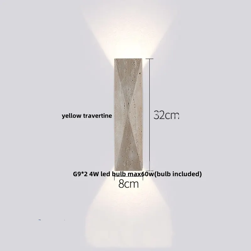 Lámpara de pared LED de vidrio blanco IWHD, lámpara de noche, vestíbulo, pasillo, estilo nórdico moderno, cueva amarilla, piedra creativa, lámpara de escalera - Image 7
