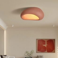 Alternative view of Lámpara de techo minimalista nórdica estilo Wabi Sabi, asequible, de lujo, estilo crema, para dormitorio, lustre, decoración del hogar, accesorios LED.