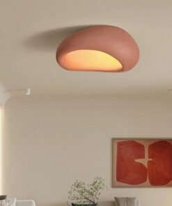 Alternative view of Lámpara de techo minimalista nórdica estilo Wabi Sabi, asequible, de lujo, estilo crema, para dormitorio, lustre, decoración del hogar, accesorios LED.