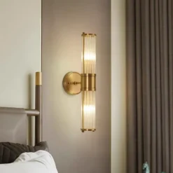 Alternative view of Nordic Wall Light Luxury Crystal Led Modern Gold Wall Lamp Corner Bedroom Wall Sconce Sconce Home Decor Bracket Lustre Fixtures