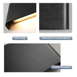 Lámpara de pared LED moderna regulable 110/220 V, lámpara de interior, apliques de pared, escalera, dormitorio, mesita de noche, sala de estar, iluminación del pasillo del hogar. - Image 4