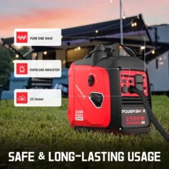 2500W Portable Inverter Gas Generator, CO Detect Super Quiet Low Oil Shutdown,for Camping - Imagen 5