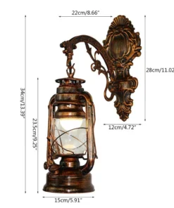 Retro Kerosene Wall Lamp, Iron Antique Bronze Wall Lamp, Corridor Decorative Lighting Fixture Retro Horse Lantern