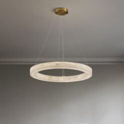 Lámpara colgante circular de mármol de 54 cm para mesa de comedor, sala de estar, restaurante, hotel, decoración - Image 3