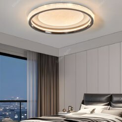 Alternative view of Lámpara de techo LED de diseño moderno, lámpara de techo con forma de anillo, adecuada para sala de estar, cocina, decoración romántica del hogar, luz de techo