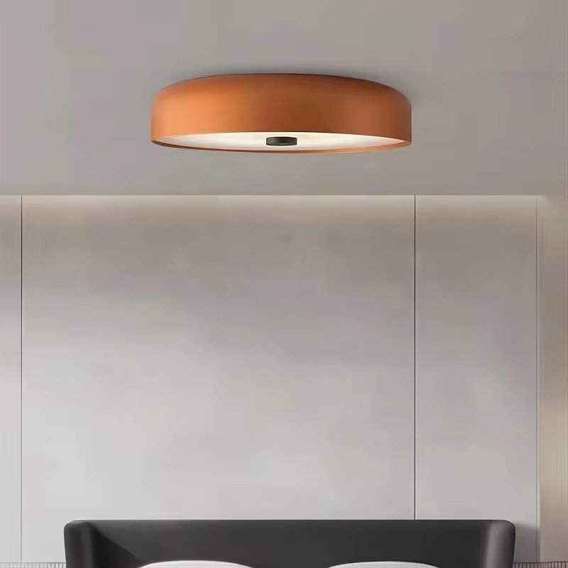 Nordic Simple Circular Ceiling Light After Modern Creative Dining Room Living Room Bedroom LED Black White Orange Ceiling Light - Image 2