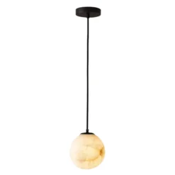 Luxury Marble Moon Chandelier Hotel Restaurant Aisle Bedroom Bedside Storefront Decoration Copper Planet Pendant Lighting - Image 5