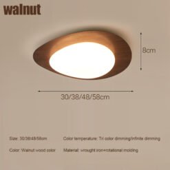 Pebble ceiling lamp led wood Ceiling Light Modern Retro Art Acrylic minimalist lampfor Living Room bedroom decoration lighting - Image 6
