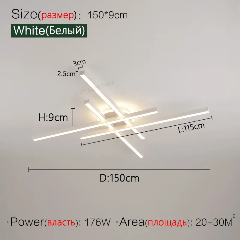 2025 new ceiling lamp Nordic modern LED lamp living room dining room bedroom lights ceiling chandelier - Image 13