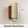 Lámpara de pared de mármol amarillo Wabi Sabi, LED, mesita de noche, japonesa, para dormitorio, sala de estar, aplique de pared de travertino, decoración para escalera y pasillo. - Image 5