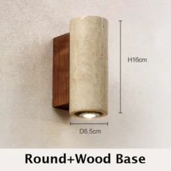 Lámpara de pared de mármol amarillo Wabi Sabi, LED, mesita de noche, japonesa, para dormitorio, sala de estar, aplique de pared de travertino, decoración para escalera y pasillo. - Image 5