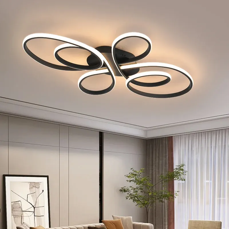 Low Floor Living Room Ceiling Lights Remote Control Modern LED Surface Mounted Light Fixture Dining Room led Ceiling Lamps Dimme - Image 2