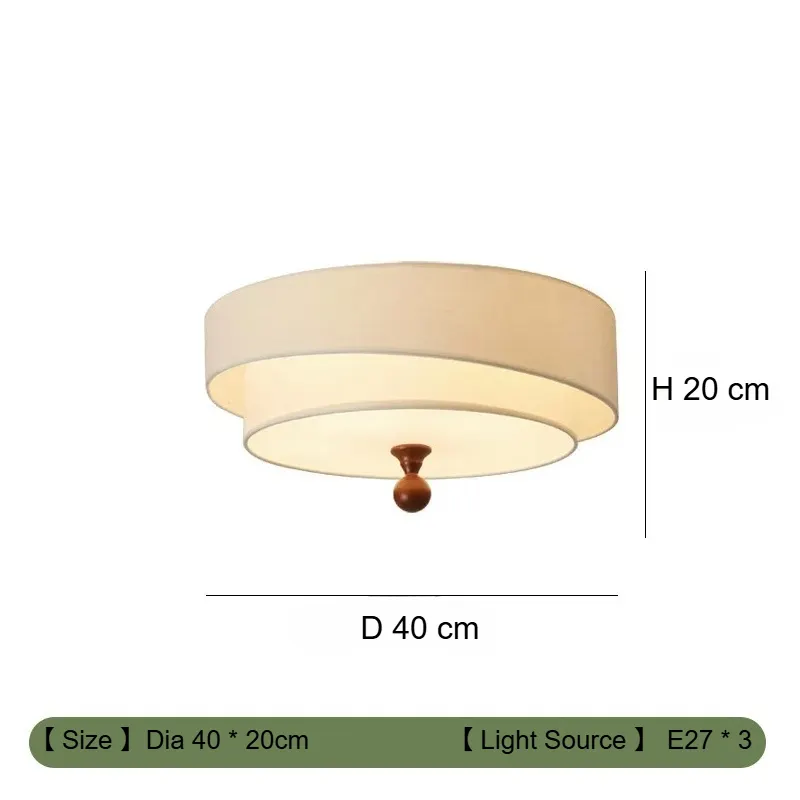 Wabi Sabi Antique Bedroom Ceiling Lights Circular Green/white Cloth Lamp Cafe Kitchen Bedroom Decor Ceiling Lamps Luminaires - Image 9