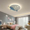 Scandinavian children's room ceiling light simple modern cartoon dolphin warm romantic boys and girls bedroom lamps and lanterns
