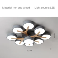 Nordic Modern Macaron Ceiling Lamp Chandelier Bedroom Minimalist Wood Home Decor Living Room Kitchen LED Lighting Fixtures - Image 11