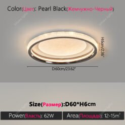 Lámpara de techo LED de diseño moderno, lámpara de techo con forma de anillo, adecuada para sala de estar, cocina, decoración romántica del hogar, luz de techo - Image 15