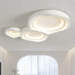 Lámparas de techo LED blancas minimalistas, decoración nórdica moderna para el hogar, luces de techo para sala de estar, comedor, accesorios de iluminación interior