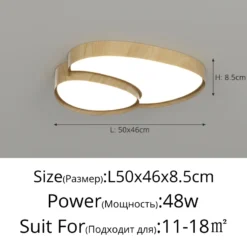 Creative Home Design Ceiling Light for Living Room Led Ceiling Lights Wooden House Lighting Fixture Creative Walnut Wood Bedroom - Image 11