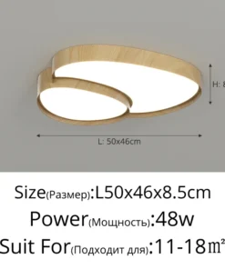 Creative Home Design Ceiling Light for Living Room Led Ceiling Lights Wooden House Lighting Fixture Creative Walnut Wood Bedroom - Image 11