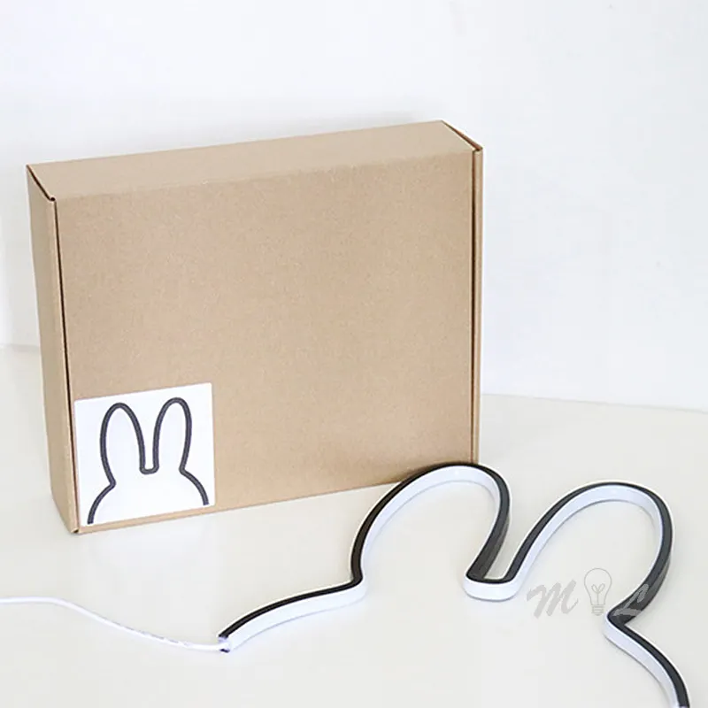 Lámpara de noche LED de conejo, moderna lámpara de escritorio USB para habitación infantil, regalo de Navidad, 5 W, bonita lámpara de noche, luminaria decorativa para el hogar. - Image 3